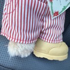 New Wendy   s Holiday Dudley Furskin Bear H15 Missing Shoe