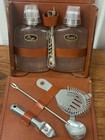 Vintage Portable Travel Bar In Leather Case