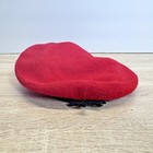 Vintage Bsa Boy Scouts Red Wool Beret Gold Fleur De Lis Medium 6 7 8-7