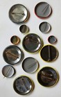 Vintage Novelty Pinback Buttons 1970s Humor Jolly Roger Solar Satire Lot Of 13