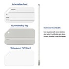 Aluminum Luggage Tags  Tag Holders For 3 2 X 1 6 Inch  5pack Silver