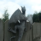 Dragon Winged Gargoyle Fence Hanger Outdoor Wall Decor- Detailed Fence Topper Ha