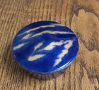 Vintage Mid Century Cobalt Blue Enamel On Copper Small Lidded Bowl