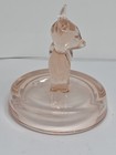 Vintage 1940 Jeannette Glass Co  Deer Trinket Glass Vanity Powder Box Lid Only