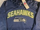 Nfl Team Apparel Men s Large Blue Seattle Seahawks Logo Pullover Fleece Hoodie