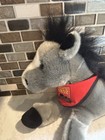 Wells Fargo Legendary Horse Plush 18    Gray Black Mane Red Bandana Retired