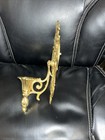 Antique Vintage Brass Wall Mount Candle Holder