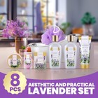Lavender Spa Gift Basket For Women 8pc Bath Body Set Mothers Day Gift