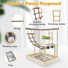 Bird Playground Parrots Wood Perch Stand Cockatiel Playground Bird Play Gym C   