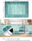 Amabel Modern Abstract Area Rug  Washable Teal 2x3 Entryway Rugs Non Slip