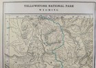 Vintage 1894 Yellowstone Park Map 11 x14  Antique Original Old Faithful Geyser