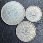 Iraqi Early Republic Silver Fils Coin Set Of 3  1959  Uncirculated