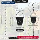 10 92 Ft Black Rain Chain  Square Rain Chain For Outside With 12 Cups Adjustable