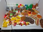 Huge Lot Vintage Pretend Play Food Set Pizza Hut Burgers Grill Bbq Picnic