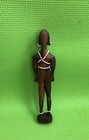 Vintage Old Hand Carved Rosewood  Primitive African Tribal Man Figure Folk Art
