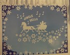 Christmas Decorations Horse Sleigh Snowflakes Vintage Stik-ees  Window Clings