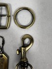 Vtg Coach Solid Brass Replacement Hardware Turnlock D Rings Buckle Clasp Hangtag