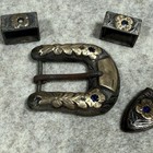 Vtg 4-piece Ranger Belt Set 10k Gold Sterling Silver Don Ricardo Santa Fe