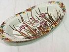 Antique A A Vantine   Company Japanese Porcelain Hand Painted Dish Bowl Iris