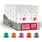 Variety Pack - 100 Aluminum Espresso Pods Compatible With Nespresso Original    