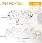 2 Pieces Small Roasting Rack Set  9 8 X 6 7 Inch Oval Cooling Rack  6 Inch    