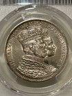 1861 A Prussia Silver Thaler Coronation Of Wilhelm   Augusta Pcgs Au Details