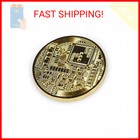 3pcs Bitcoin Coin - Gold Silver And Bronze Physical Blockchain Cryptocurrency In