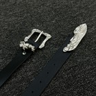 Black Angel Cherub Belt Vintage Gothic Western Y2k Silver Floral Buckle Waist
