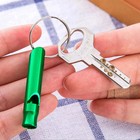 100 Pieces Emergency Whistle With Keychain Aluminum Whistle Survival Whistle    