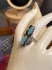 Turquoise And Sterling Southwestern Size 7 5 Ring
