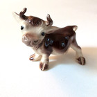 Vintage Rare Hagen Renaker Brown Mama Cow Miniature Figurines Usa Cartoon Udders