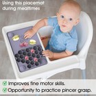 Pincer Pal 100  Silicone Baby Placemat 4 Suctions For Infants   Toddlers Gray