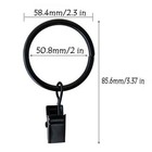 20pcs Rustproof Drapery Matte Stainless Steel Metal Curtain Rings With Clips 2 I