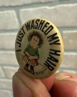 Vintage 1900s Hassan Cigarettes Cartoon Humor Button Pin Premium Advertising