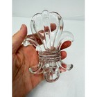 Antique 1906 Eapg Us Glass Royal Lily Fleur De Lis Clear Glass Toothpick Holder