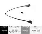 For Corsair Rgb Fan  4-pin  To Asus Aura msi Mystic Light A-rgb Adapter Cable Us