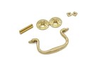 Antique Furniture Drawer Pull Swan Neck Early American Cabinet Pull Solid Brass