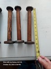 4 Antique Textile Yarn Commercial Wooden Spool Bobbin