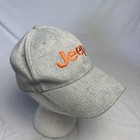 Jeep Hat Heather Gray Structured Cap Orange Logo