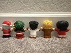 Little People Fisher-price Christmas Santa  Elf    Children  Lot Of 5 Preowned