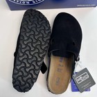 Birkenstock Boston Classic Black Suede Leather Unisex Shoes Narrow wide 37-45