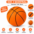 3 Pack Silent Foam Basketball Size 3 - Quiet Dribble Ball Indoor Training Practi