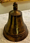 Vintage Solid Brass Ship s Bell 4 75  Tall X 4 5  Diameter - Nice 