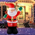 6 Ft Christmas Inflatables Santa Claus Built-in Led Lights Holiday Blow Up Yard