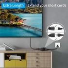 12 Inch Short Power Extension Cord 3-prong 3-outlet Grounded Adapter Cable