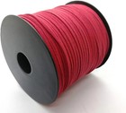 2 6mm Red Faux Suede Cord Bulk 100yd For Jewelry Making Soft Flat Leather Lace