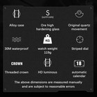 Gents Stainless Steel Analog Quartz Watch Waterproof   Date Wristwatch For Men