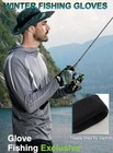 Sujayu Fishing Gloves Men   Women  Ice Fishing Gear Hunting Medium Camo Grey