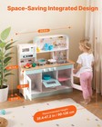 Vevor Kitchen Playset Kids Pretend Cooking Play Toy 24 Piece Accessories White