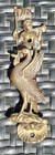 Intricate Old Brass Liverpool Themed Doorknocker Mersey Mermaid Liver Bird Waves